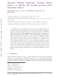 Cover page: Quantum Multiple Eigenvalue Gaussian filtered Search: an efficient and versatile quantum phase estimation method