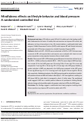 Cover page: Mindfulness effects on lifestyle behavior and blood pressure: A randomized controlled trial