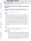 Cover page: CASP13 target classification into tertiary structure prediction categories