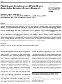 Cover page: Multi-Staged Data-Integrated Multi-Omics Analysis for Symptom Science Research