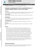 Cover page: Evaluation and development of tools to quantify the impacts of roadside vegetation barriers on near-road air quality.