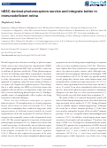 Cover page: hESC-derived photoreceptors survive and integrate better in immunodeficient retina