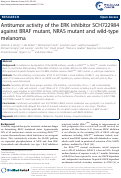 Cover page: Antitumor activity of the ERK inhibitor SCH722984 against BRAF mutant, NRAS mutant and wild-type melanoma