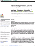 Cover page: Spatiotemporal distribution of cutaneous leishmaniasis in Sri Lanka and future case burden estimates