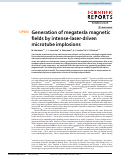 Cover page: Generation of megatesla magnetic fields by intense-laser-driven microtube implosions