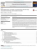 Cover page: Methamphetamine: An update on epidemiology, pharmacology, clinical phenomenology, and treatment literature