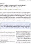 Cover page: Contributions of Rod and Cone Pathways to Retinal Direction Selectivity Through Development