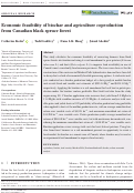 Cover page: Economic feasibility of biochar and agriculture coproduction from Canadian black spruce forest