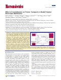 Cover page: Effect of Crystallization on Proton Transport in Model Polymer Electrolyte Membranes