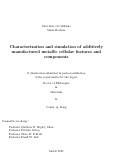 Cover page: Characterization and simulation of additively manufactured metallic cellular features and components