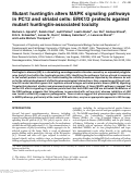 Cover page: Mutant huntingtin alters MAPK signaling pathways in PC12 and striatal cells: ERK1/2 protects against mutant huntingtin-associated toxicity