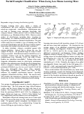 Cover page: Partial Exemplar Classification: When Seeing Less Means Learning More