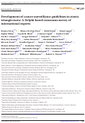 Cover page: Development of cancer surveillance guidelines in ataxia telangiectasia: A Delphi-based consensus survey of international experts.