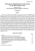 Cover page: The Design of a Rapid Discharge Varistor System for the MICE Magnet Circuits
