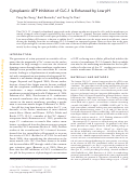 Cover page: Cytoplasmic ATP Inhibition of CLC-1 Is Enhanced by Low pH