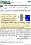Cover page: In Vivo Tracking of Copper-64 Radiolabeled Nanoparticles in Lactuca sativa.