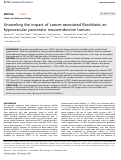 Cover page: Unraveling the impact of cancer-associated fibroblasts on hypovascular pancreatic neuroendocrine tumors