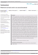 Cover page: Maternal survival costs in an asocial mammal