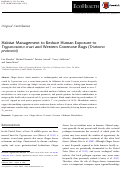 Cover page: Habitat Management to Reduce Human Exposure to Trypanosoma cruzi and Western Conenose Bugs (Triatoma protracta).