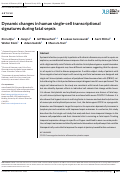 Cover page: Dynamic changes in human single‐cell transcriptional signatures during fatal sepsis