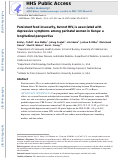 Cover page: Persistent Food Insecurity, but not HIV, is Associated with Depressive Symptoms Among Perinatal Women in Kenya: A Longitudinal Perspective