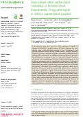 Cover page: Hosts elevate either within-clutch consistency or between-clutch distinctiveness of egg phenotypes in defence against brood parasites