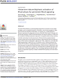 Cover page: Histamine-induced biphasic activation of RhoA allows for persistent RhoA signaling.