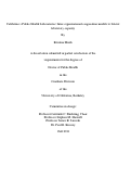 Cover page: California's Public Health Laboratories: Inter-organizational cooperation models to bolster laboratory capacity