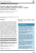 Cover page: Psoriasis Vulgaris Successfully Treated with Goeckerman Treatment at Home: A Patient and Physician’s Experience