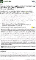 Cover page: Omega-3 Fatty Acid Supplementation, Pro-Resolving Mediators, and Clinical Outcomes in Maternal-Infant Pairs