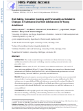 Cover page: Risk taking, sensation seeking and personality as related to changes in substance use from adolescence to young adulthood