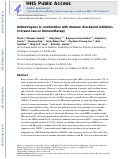 Cover page: Antiestrogens in combination with immune checkpoint inhibitors in breast cancer immunotherapy