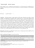 Cover page: Term structure and forward guidance as instruments of monetary policy