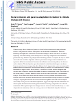 Cover page: Social cohesion and passive adaptation in relation to climate change and disease