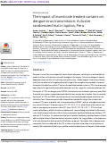 Cover page: The impact of insecticide treated curtains on dengue virus transmission: A cluster randomized trial in Iquitos, Peru