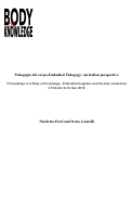 Cover page: Pedagogia del corpo-Embodied Pedagogy: An Italian perspective