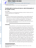 Cover page: Shedding light on learning and memory: optical interrogation of the synaptic circuitry.