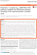 Cover page: Histamine 1 receptor-Gβγ-cAMP/PKA-CFTR pathway mediates the histamine-induced resetting of the suprachiasmatic circadian clock