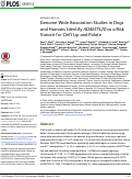 Cover page: Genome-Wide Association Studies in Dogs and Humans Identify ADAMTS20 as a Risk Variant for Cleft Lip and Palate