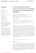 Cover page: AI-powered fraud and the erosion of online survey integrity: an analysis of 31 fraud detection strategies.