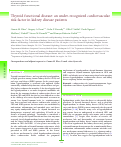 Cover page: Thyroid functional disease: an under-recognized cardiovascular risk factor in kidney disease patients.