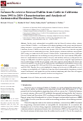 Cover page: Salmonella enterica Serovar Dublin from Cattle in California from 1993 to 2019: Characterization and Analysis of Antimicrobial Resistance Diversity.