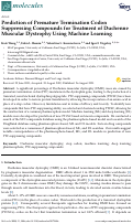 Cover page: Prediction of Premature Termination Codon Suppressing Compounds for Treatment of Duchenne Muscular Dystrophy Using Machine Learning