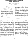 Cover page: Links Between Implicit Learning of Sequential Patterns and Spoken Language Processing