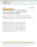 Cover page: Operando high-pressure investigation of size-controlled CuZn catalysts for the methanol synthesis reaction.