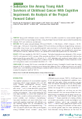 Cover page: Substance Use Among Young Adult Survivors of Childhood Cancer With Cognitive Impairment: An Analysis of the Project Forward Cohort