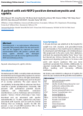 Cover page: A patient with anti-NXP2-positive dermatomyositis and syphilis