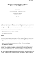 Cover page: Efficiency of appliance models on the market before and after DOE 
standards