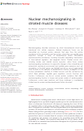 Cover page: Nuclear mechanosignaling in striated muscle diseases.