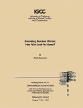 Cover page of Decoding Nuclear Winter: Has War Lost Its Name? Working Paper No. 11, First Annual Conference on Discourse, Peace, Security, and International Society